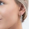 Again Jewelry Subtilūs sidabriniai kabantys auskarai su cirkoniais AJNS0023