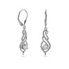 Again Jewelry Elegantiški kabantys sidabriniai auskarai su kubiniu cirkoniu AJNS0045