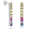Again Jewelry Žaismingi kabantys auskarai su spalvotais kubiniais cirkoniais AJNS0041