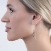 Again Jewelry Sidabriniai grandinėlės auskarai su hematitu AJKNS006