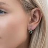 Again Jewelry Sidabriniai kabantys auskarai Širdelė su cirkoniais AJNS0048