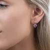 Again Jewelry Sidabriniai kabantys auskarai Širdelė su cirkoniais AJNS0047