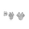 Again Jewelry Sidabriniai Minnie Mouse auskarai su kubiniu cirkoniu AJNS0039