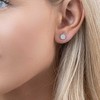 Again Jewelry Sidabriniai auskarai su smeigtukais su kubiniu cirkoniu AJNS0021