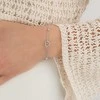 Again Jewelry Vėl juvelyrika Sidabrinis apyrankė su širdele ir cirkoniais AJNR0012