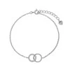 Again Jewelry Vėl Juvelyrinė Sidabrinis apyrankė su susietais žiedais AJNR0003