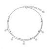 Again Jewelry Vėl Juvelyrika Sidabrinis kojų apyrankė su žvaigždutėmis AJNH0006