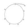 Again Jewelry Vėlgi Jewelry Sidabrinis kojų apyrankė su cirkoniais AJNH0008