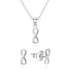 Agato Sidabrinis jewelry set Infinity AGSET365R (earrings, pakabukas, pendant)
