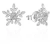 Agato Gražūs sidabriniai auskarai Snowflakes AGT-E013PW