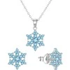 Agato Sidabrinis jewelry set Snowflakes AGT-SET02LB (earrings, pakabukas, pendant)