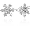 Agato Žavūs sidabriniai auskarai Snowflakes AGT-E006PW