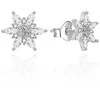 Agato Žavūs sidabriniai auskarai Snowflakes AGT-E005PW