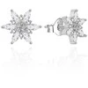 Agato Žavūs sidabriniai auskarai Snowflakes AGT-E003PW