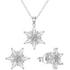 Agato Sidabrinis jewelry set Snowflakes AGT-SET01W (earrings, pakabukas, pendant)