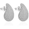Agato Akinantys sidabriniai auskarai su cirkoniais Tear Drop AGT-E147PW