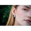 Agato Akinantys sidabriniai auskarai su cirkoniais Tear Drop AGT-E147PW