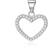 Agato Subtilus sidabrinis pakabukas su cirkoniais Heart AGH743