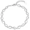 Agato Išskirtinė sidabrinė apyrankė su cirkoniais Infinity AGB781/21
