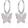 Agato Sidabriniai mergaičių auskarai 2 in 1 Butterfly AGT-ED011KP