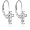 Agato Sidabrinis dangle earrings Křížek AGT-E110LW
