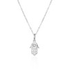 Agato Sidabrinis Hamsa karoliai - Fatima AGT-N012W ranka (grandinė, pakabukas)