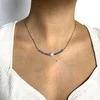 Alisia Sidabriniai karoliai su Tanzanito karoliukais ir tikru perlu AL4109-Argento-Tanzanite
