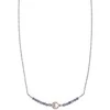 Alisia Sidabriniai karoliai su Tanzanito karoliukais ir tikru perlu AL4109-Argento-Tanzanite