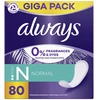 Always Daily Fresh Normal Higieniniai Įklotai, 0 % Kvapiųjų Medžiagų ir Dažiklių, 80 vnt.