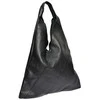 Anna Luchini Women's leather Hobo handbag AL 1386 Nero