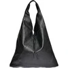 Anna Luchini Women's leather Hobo handbag AL 1386 Nero