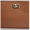Anna Luchini Women's leather handbag AL TSBV 23 Cognac