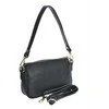 Anna Luchini Women's leather handbag AL TSBV 23 Nero