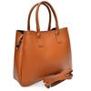 Anna Luchini Women's leather handbag AL117 Cognac