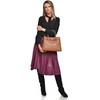 Anna Luchini Women's leather handbag AL117 Cognac