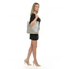 Anna Luchini Women's leather Hobo handbag AL8161 Argento