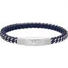 Armani Designer leather mėlynas bracelet EGS3319040