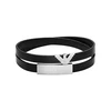 Armani Double leather bracelet Eagle Logo EGS3311040