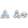 AVA Sidabrinis Earrings with Mėlyna Brilliance Zirconia SILVEGOB70497BDSLB