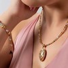 Lampglas Gražus kaklo papuošalas moterims Romantic Roots su lempos perlu su 24 karatų auksu NP13