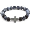 Agato Agate and hematite bead bracelet MINK53