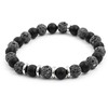 Agato Bead bracelet made of agate and lava stone MINK58
