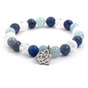 Agato Bead bracelet made of aquamarine, aventurine and MINK40 / 17 crystal