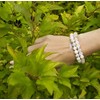 Agato Bead bracelet made of baltas howlite MINK30 / 17