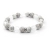 Agato Bead bracelet made of howlite, jade and crystal MINK124 / 18