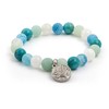 Agato Bead bracelet made of jadeite, howlite, agate and amazonite MINK46 / 17