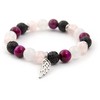 Agato Bead bracelet made of jadeite, tiger eye and lava stone MINK21 / 17
