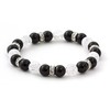 Agato Bead bracelet made of onyx and crystal MINK74 / 18