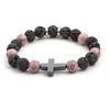 Agato Beaded bracelet made of lava stone, howlite and hematite MINK78 / 17