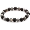 Agato Beaded bracelet made of lava stone and jasper MINK59